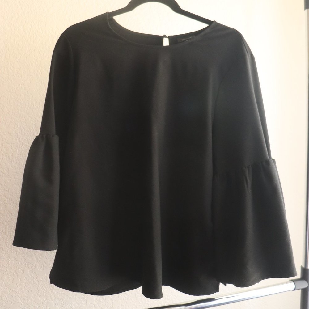 WHO WHAT WHERE | Black Long Sleeved Blouse (Size XL)